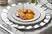 Laura Stein Designer Dinnerware Set of 64 Premium Plastic Wedding/Party Plates: White, Silver Rim. Set Includes 32 10.75