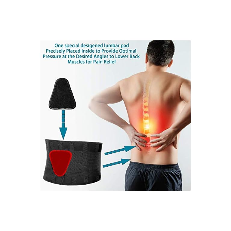 FEATOL Back Brace Support Belt-Lumbar Support Back Brace for Lifting
