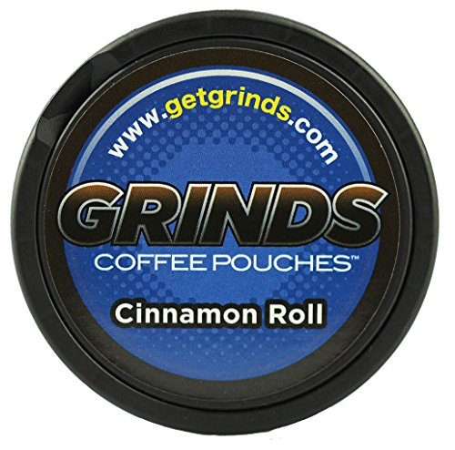 Grinds Coffee Pouches - 6 Cans - Cinnamon Roll - Tobacco Free Healthy Alternative
