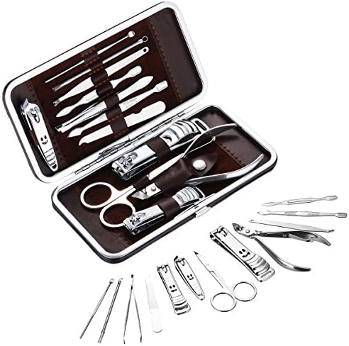 Travel Accessories 10+2 Features Pocket Tools Wallet Style Stainless Clipper Knife Complete Set with Portable Case for Travel Home Idea gift NL413