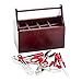 Odoria 1:12 Miniature Tool Box with 8PCS Metal Tools Set Dollhouse Decoration Accessories