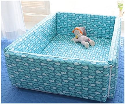 Vesuvius Premium Reversible Bumper Bed Car Designs Mattress Baby Kids Children Playard for Crib Newborn Baby Mat Pad Cover, Two Size, Pack of 5 (Blue)