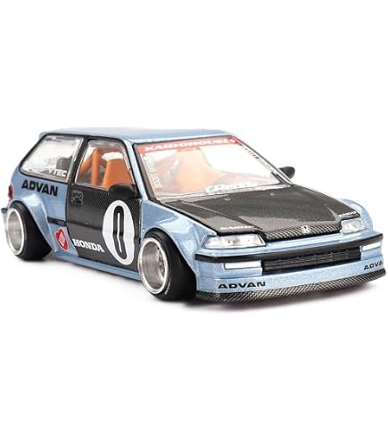 Kaido House Honda Civic (EF) Kaido Works V2 by Mini GT in Red 156