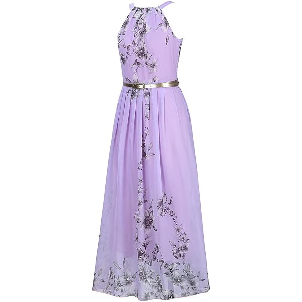 Tuduoms Women's Halter Neck Boho Maxi Dress - Sleeveless, A-Line, Flowy Summer Beach Dress, Purple, XX-Large - View #6