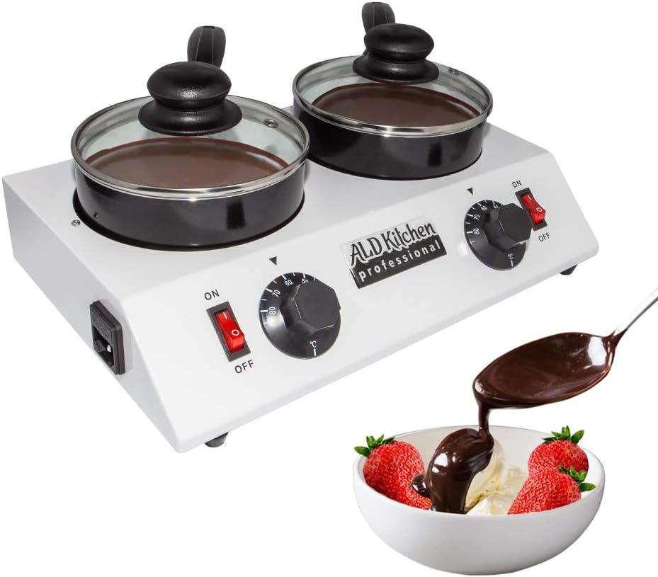 ALDKitchen Chocolate Melting Pot | Professional Chocolate Tempering Machine with Manual Control | Heated Chocolate | 110V | (Double (2.4 kg))