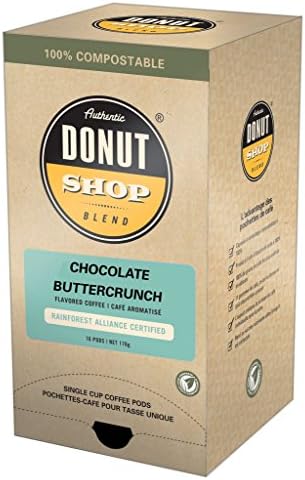 Reunion Island Authentic Donut Shop Chocolate Buttercrunch Coffee Pods-3 Pack-48 Coffee Pods Total