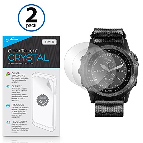 Garmin Tactix Bravo Screen Protector, BoxWave [ClearTouch Crystal (2-Pack)] HD Film Skin - Shields From Scratches for Garmin Tactix Bravo