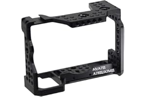 FUGASUN A7ii A7Riii A7iii cage,A9 / A7III / A7M3 / A7Riii / A7ii Camera Cage for Sony A9 A7M3 A7III A73 A7RIII A7R3 A7II Camera Case Rig Cold Shoe