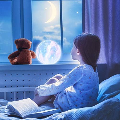Fcostume Night Light Lamp Rest Bubble With Stand/Sensor kids Colorful LED 3D Print Moon Lamp Starry