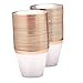 Rose Gold Plastic Cups | 9 oz 60-Count | Elegant Rose Gold Party Cup Set | Clear Plastic Cups with Rose Gold Rim | Perfect Party Supplies & Decorations for any Wedding, Baby Shower or Special Event