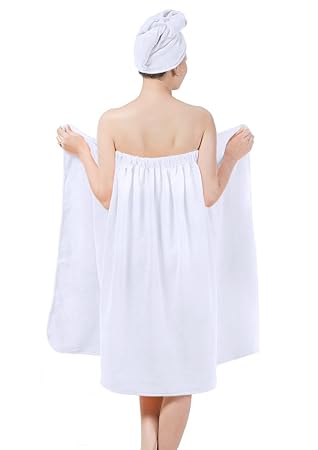 Yjzq Serviette De Bain Chapeau De Sèche Cheveux Microfibre Bonnet De Bain Robe De Chambre 2 Pour 1 Lot De Bonnet De Bain Et Serviette De Bain Femme