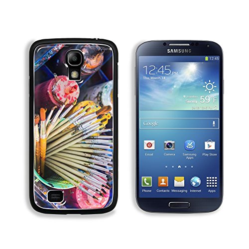 Samsung Galaxy S4 Aluminum Case Paintbrush Many brushes in bucket Blackwood Bowl ground color IMAGE 20364944 by MSD Customized Premium Deluxe Pu Leather generation Accessories HD Wifi Luxury Protector
