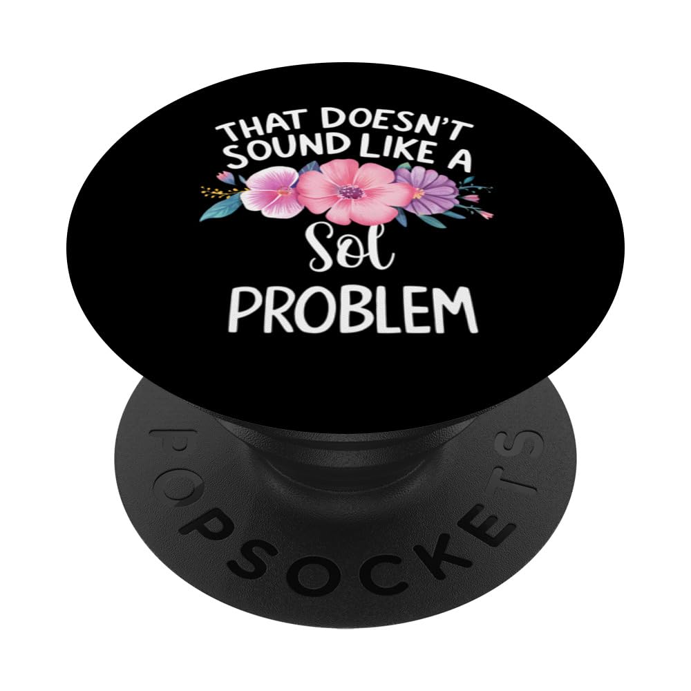 SOL Personalized Cute Flower Girls SOL Name PopSockets Swappable PopGrip