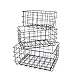 SLPR Wire Storage Basket (Set of 3, Black) | Decorative Metal Baskets