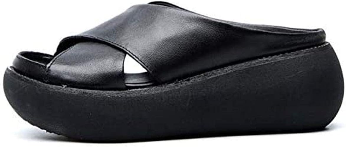 simple casual platform slippers