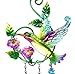 Bejeweled Display® Hummingbird & Flower w/Stained Glass Wind Chimes Bell
