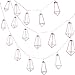 OMIKA 20 LED Rose Gold Geometric Fairy Lights - USB & Battery Powered, Boho Metal Cage Bedroom String Lights for Wedding Decorations Party Indoor Patio Camping Wall Decor, 10 Ft/3m