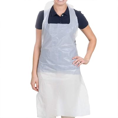 PMS 20 Pack of Disposable Aprons - Heavy Duty Plastic Protective Wear