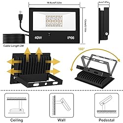 LED Flood Light Outdoor 400W Equivalent, RGB