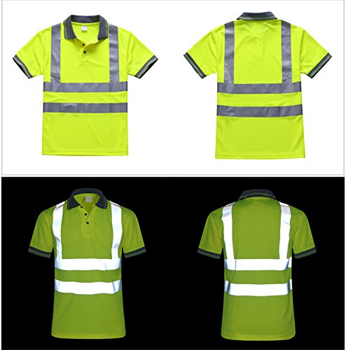 GanDecor Safety Reflective Shirt Workwear High Visibility Unisex Quick Dry