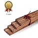 Unichart Chinese Chopsticks Reusable Ebony Organic Natural Wood Chopsticks 10 pairs Set without Paint Dishwasher Safe, Khaki