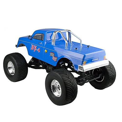 FullfunRC Electric BF-4 RC Monster Truck with 2.4GHz Radio,7.2V Vehicle Battery and Charger Included (1/10 Scale), Blue