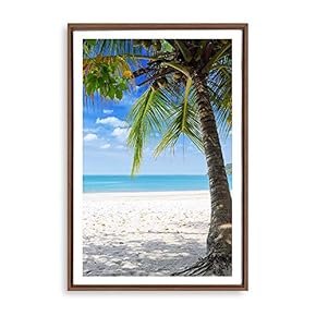 Framed Canvas Wall Art for Living Room, Bedroom Beautiful Beach Canvas Prints for Modern Home Decoration Ready to Hang - 16"x24" inches