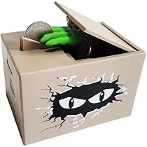 NEXTAKE Ghost Hand Piggy Bank, Funny Terrible Stealing Coin Bank