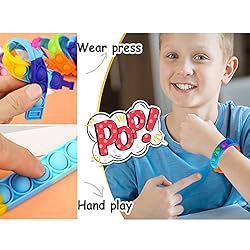 TOMOIN 30 Pcs Pop Fidget Bracelet, Wearable Push