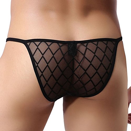 black animal sheer mesh elastic waist panties jewelry
