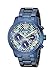 GUESS Women's U0330L17 Iconic Indigo Blue Python Print Multi-Function Watch