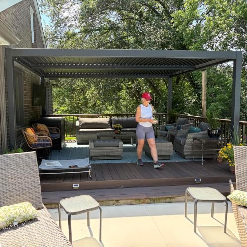PURPLE LEAF 13x15 Aluminum Louvered Pergola Review: Adjustable Hardtop with Drainage image 27
