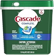 Cascade Complete Dishwasher Pods, Detergent ActionPacs, Fresh Scent, 90 Count
