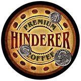 Hinderer Family Name Coffee Rubber Drink Coasters