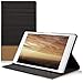 kwmobile Case Compatible with Sony Xperia Tablet Z3 Compact - PU Leather and Canvas Cover with Stand Feature - Anthracite / Light Brown