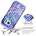 GUAGUA Galaxy S7 Case Samsung S7 Case Mandala Flower Three Layer Hybrid Hard PC Bumper Soft Silicone Rubber Glossy Cover Shockproof Protective Durable Phone Cases for Samsung Galaxy S7 (G930), Purple