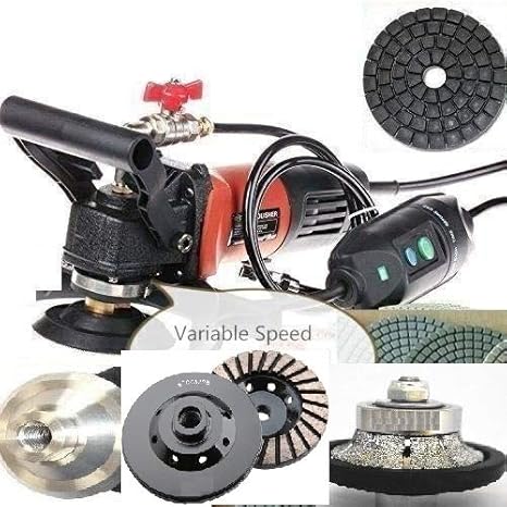 Light Equipment Tools 3 8 3 4 Half Bullnose Wet Polisher 25 Pad