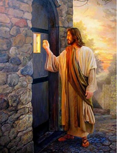 YaYiYo Diamond Painting Jesus Knocks On The Door Pattern DIY Full Drill Cross Stich Embroidery Home Living Room Decoration