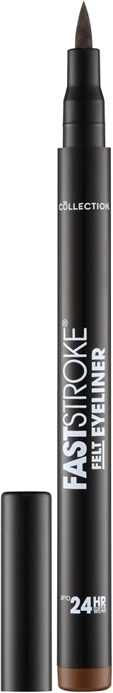 Collection Fast Stroke Felt Tip Eyeliner Brown 4ml Long Lasting 24hr view 2