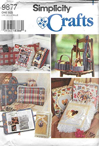 Simplicity Photo Album Cover, Baskets, Wine Bottle and Book Carriers Sewing Pattern #9877