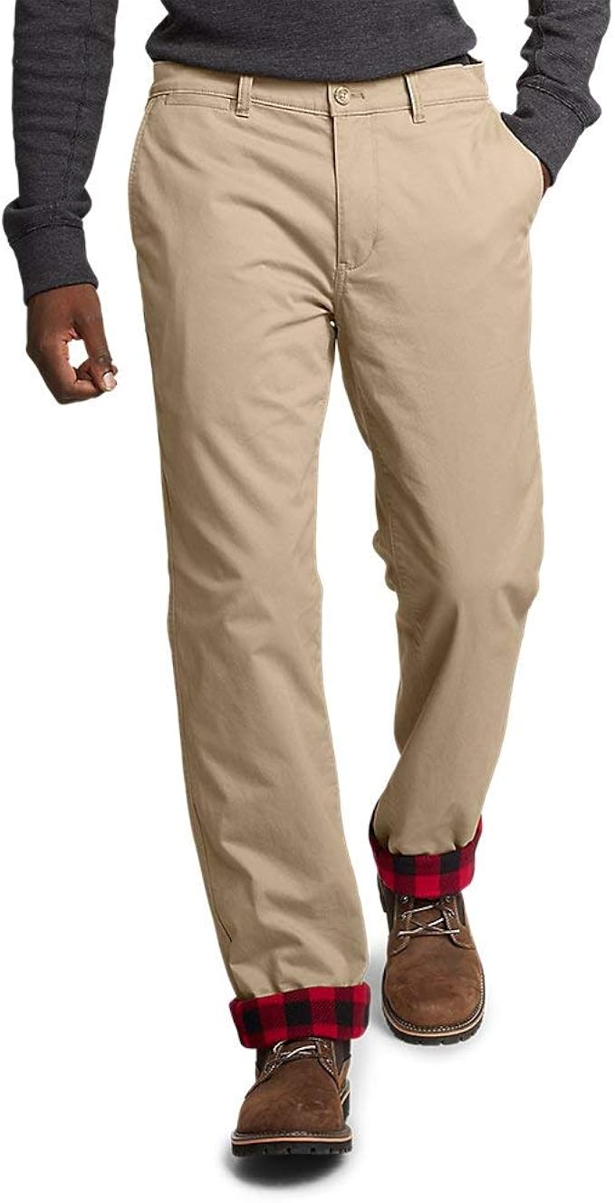 fleece lined chinos