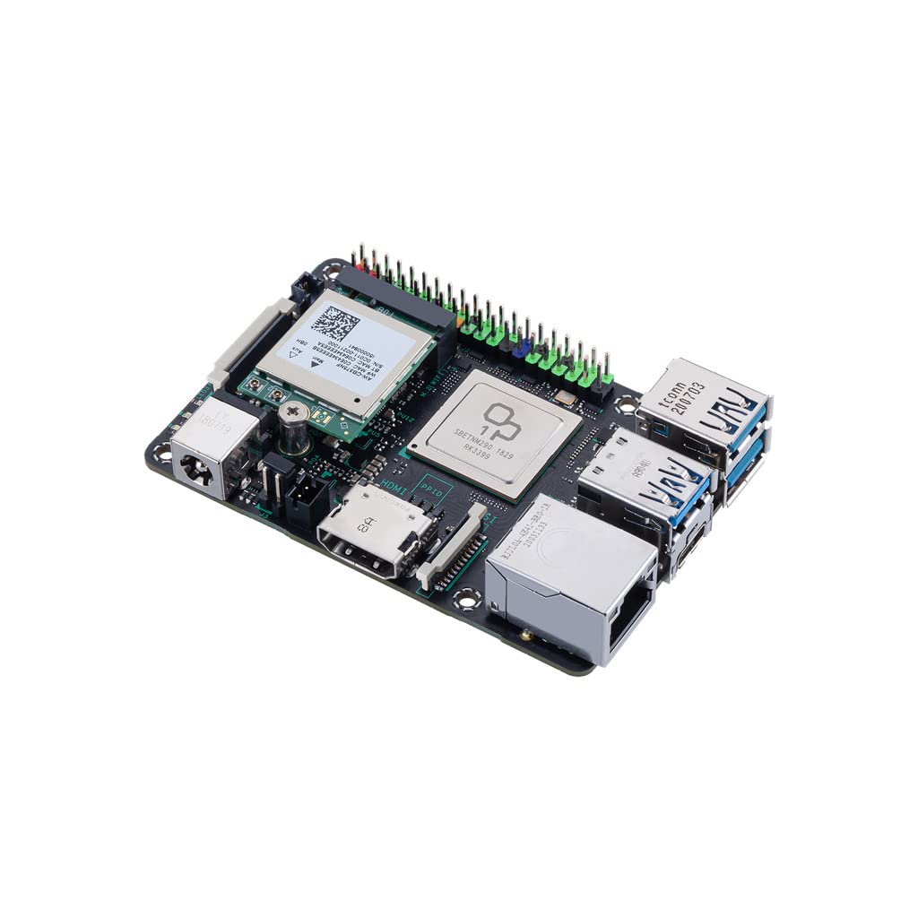 ASUS Tinker Board 2, Arm 6-Core SoC, Dual CPU, Mali-T860 GPU, 2GB DDR4, HDMI, USB-C (DP Mode), Micro SD Slot, Wi-Fi & Btooth, Android 10 Support