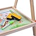 Costzon 2 In 1 Kids Easel Adjustable Wooden Chalk Drawing Board Standing Black/White