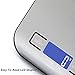 TANGBLUE Digital Kitchen Scale High Accuracy Multifunction Food Scale, 11 lb 5 kg, Tare & Auto Off (Batteries Included) (Silver)