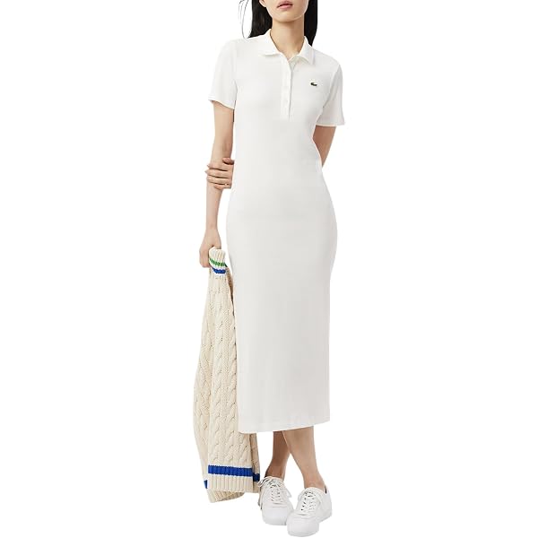 women's slim fit stretch mini piqu polo dress Lacoste Women's Slim Fit Stretch Mini Piqu Polo Dress