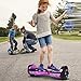 Felimoda 6.5 Inch Self Balancing Hoverboards Scooter Two Wheel Balance Board with LED Light Built-in Wireless Speakers and Carry Bag-UL2272 Certified (Chrome Purple)
