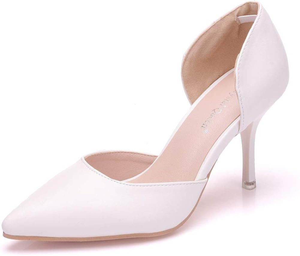 white elegant heels