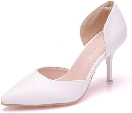 white pointed toe sandals