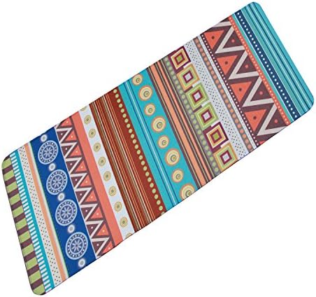 LLRY Washable Kitchen Floor Flannel Rug Non-slip Bath Mat Carpet Door Mats Super Absorbent (Striped, 50x120CM)