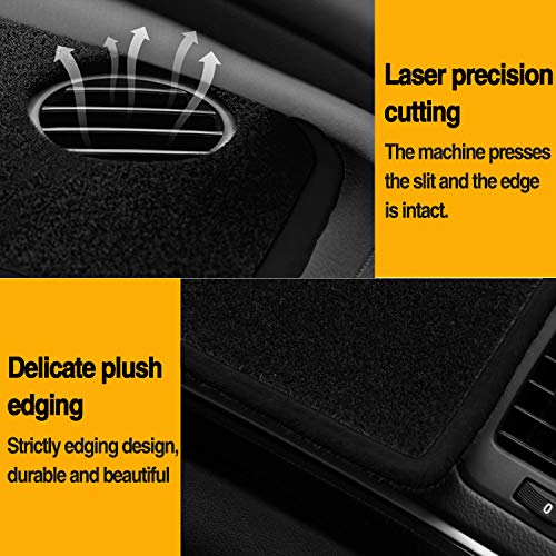 Autoxrun Dashboard Carpet Black Center Console Cover Dash Mat Protector Sunshield Cover Custom Fits 2012-2018 Nissan Sentra